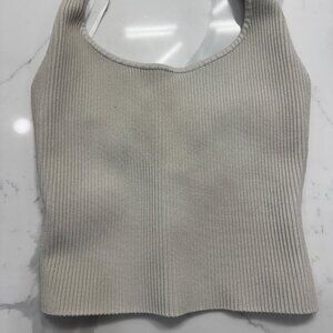 Aritzia sculpt knit top - matte pearl